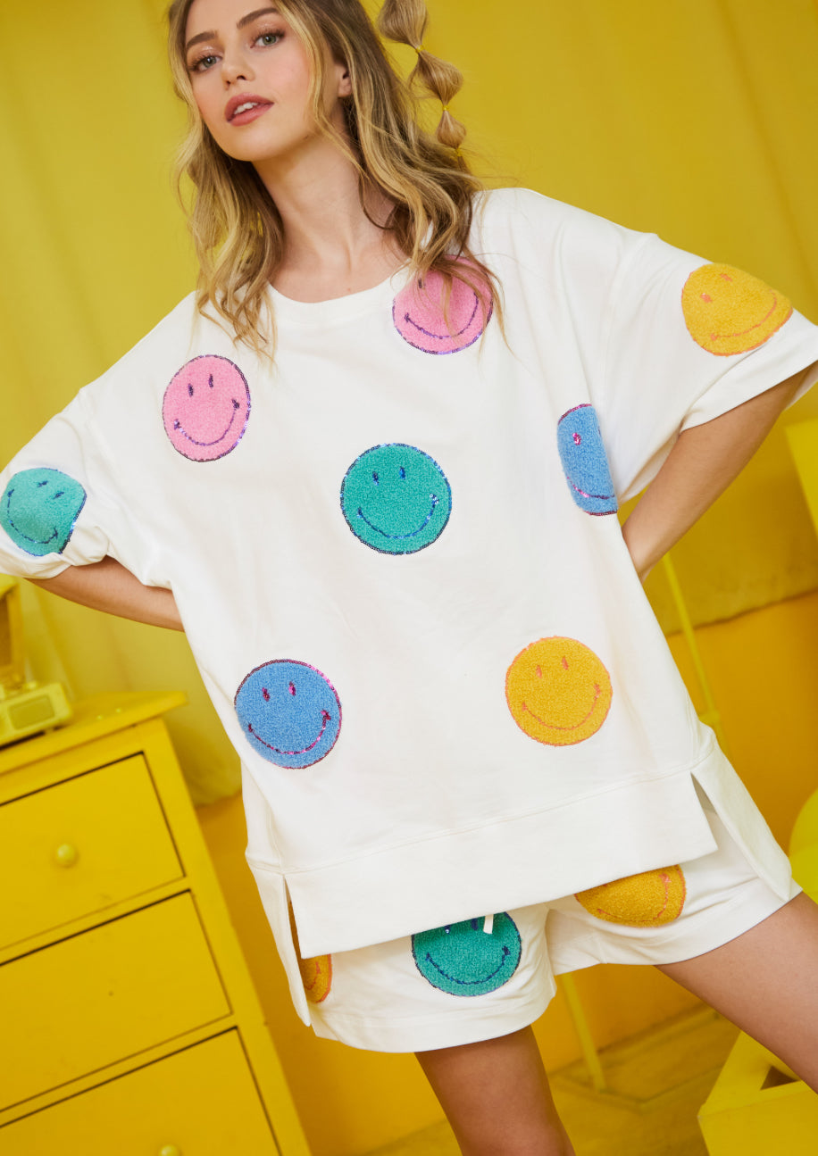 Smiley Originals Loose Fit Short Sleeve Top