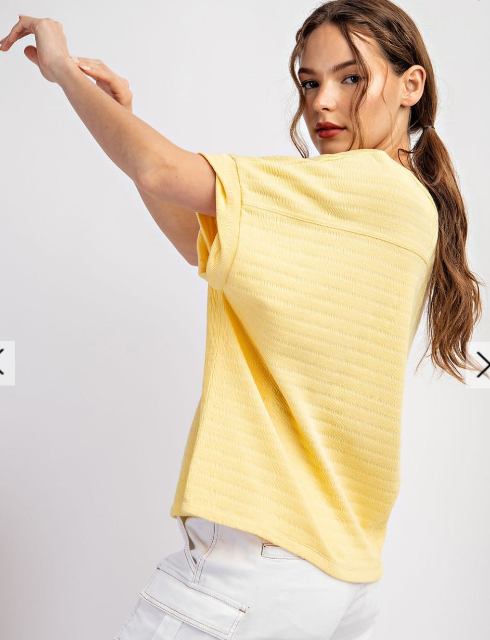 Textured Loose Fit Top