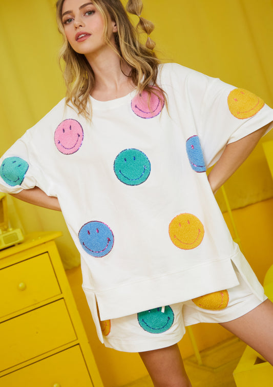 Smiley Originals Loose Fit Short Sleeve Top